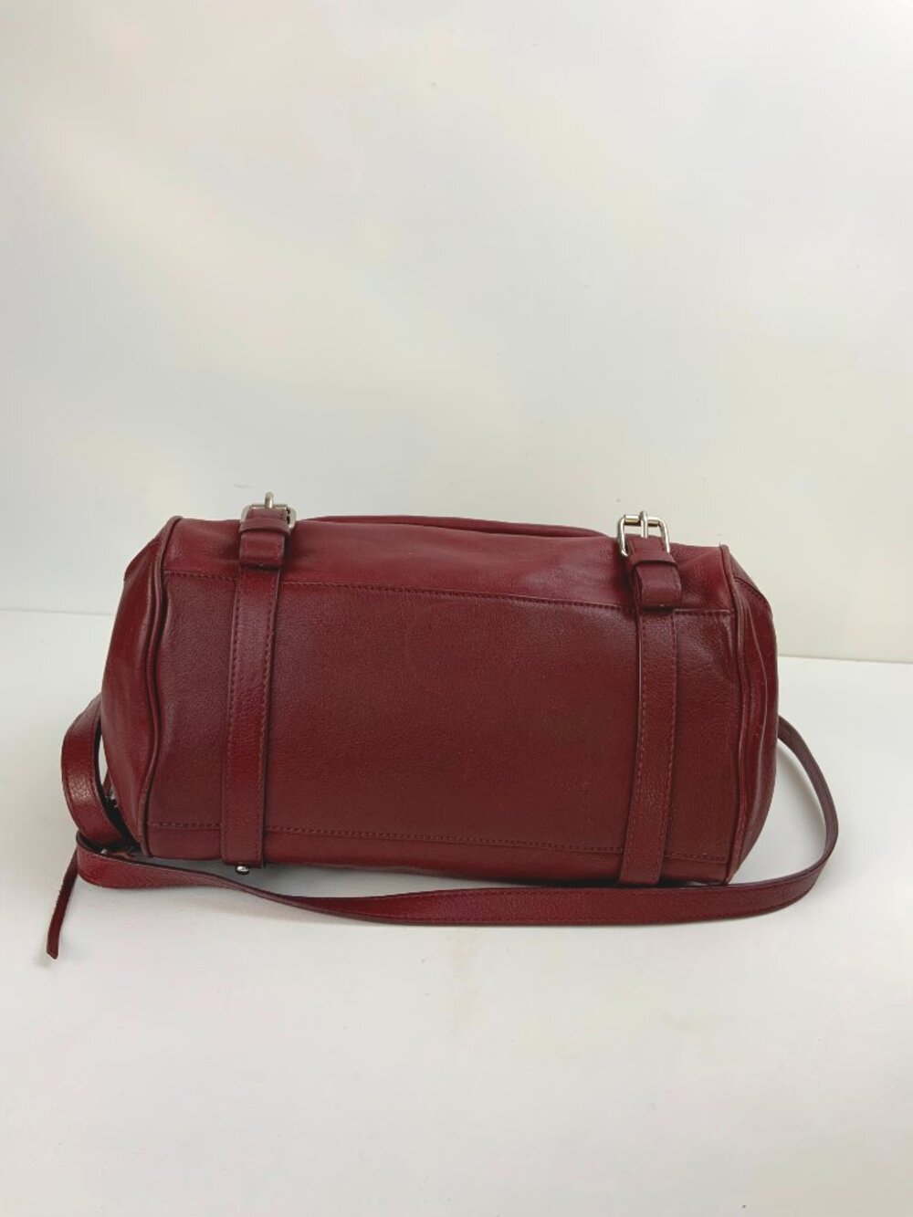 Rebecca Minkoff Burgundy Leather Cupid Satchel Bag Purse Crossbody - Picture 8 of 16